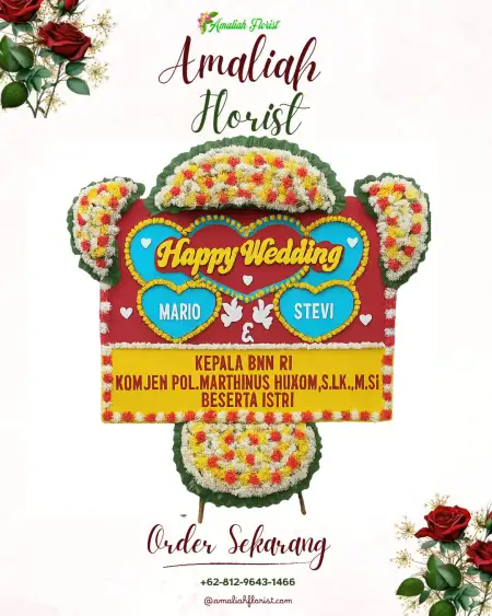 Papan Bunga Pernikahan Pendosawalan